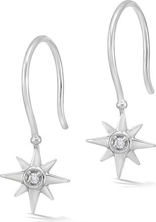 Dower & Hall 14k Gold North Star Diamond Drop Earrings