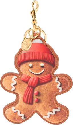 Moschino Portachiavi con stampa - Marrone