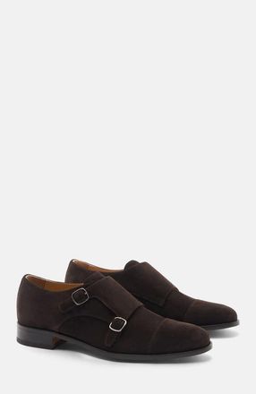 Scarosso Gervasio Monks in Dark Brown Suede - Light Line at Nordstrom, Size 40.5