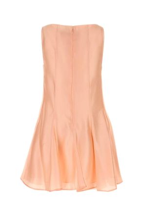Khaite Womens Peach Twill Mags Mini Dress Lightpeach Abiti