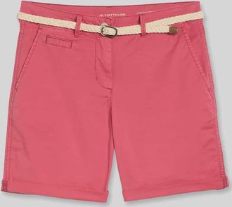 Tom Tailor Chinoshorts mit G&uuml;rtel in Pink, Gr&ouml;&szlig;e 34