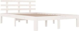 vidaXL Bed Frame without Mattress White Solid Wood 160x200 cm Vidaxl