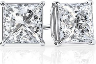 Grown Brilliance 3 Carat Princess Cut Lab Grown Diamond Stud Earrings