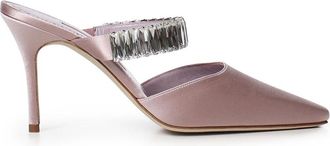 Manolo Blahnik Heeled Mules - female - Manolo Blahnik - Heeled Mules - Pink - 5 1/2 UK - Shoes