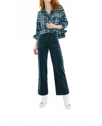 ASKK NY Crosby Flannel Shirt In Slate Plaid