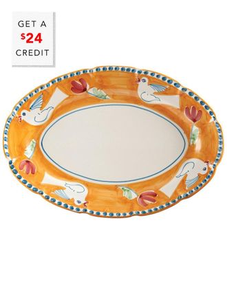 Vietri Vietri Campagna Uccello Oval Platter With $30 Credit