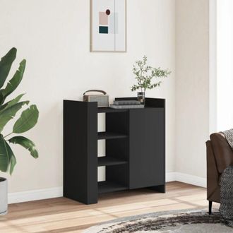 vidaXL vidaXL Credenza Nera 73,5x35x75 cm in Legno Multistrato