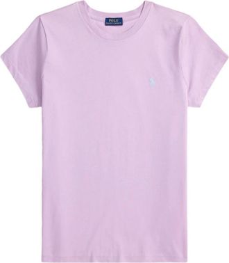 Polo Ralph Lauren Cotton T-shirt met logo - Dames - T-shirts - Paars - L - Katoen - Tops