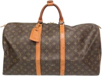 Louis Vuitton Pre-owned Weekend Bags, female, Brown, Size: ONE SIZE Pre-owned Vintage Canvas Weekend Bag
