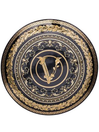 Versace Virtus Gala ceramic plate (17cm) - Black