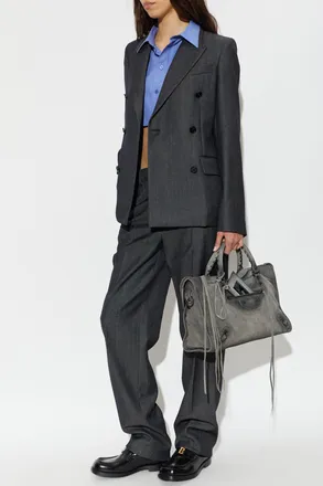 Balenciaga Wool Trousers, Womens, Grey
