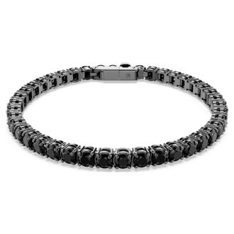 Swarovski Matrix Ruthenium Plated Tennis Bracelet, Size XL