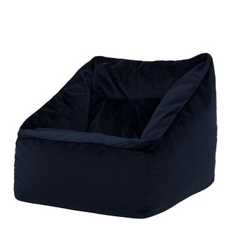 Icon Brand Puf sill&oacute;n de terciopelo noche azul