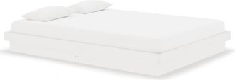 vidaXL Estructura De Cama Sin Colch&oacute;n Madera Maciza Blanco 140x190 Cm Vidaxl