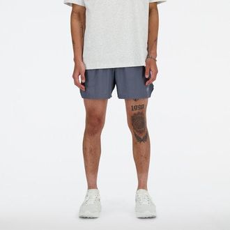 New Balance Uomo RC Short 5 in Grigio, Politessuto, Taglia 2XL