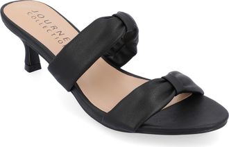 Journee Collection Dyllan Kitten Heel Sandal in Black at Nordstrom Rack, Size 6.5