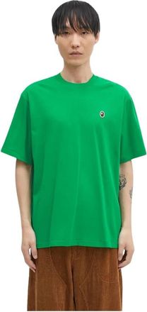 A Bathing Ape One Point Relaxed Fit Tee - Heren - T-shirts - Groen - M - Katoen - Tops