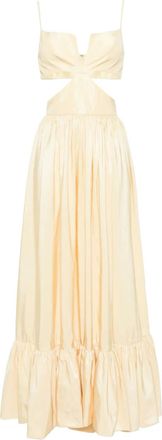 Saiid Kobeisy Abito midi in taffetà - Giallo