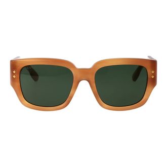 Gucci Zonnebril met vierkant montuur - unisex - Accessoires - Bruin - Maat: 54 MM