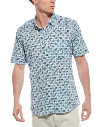 Scott Barber Voile Flower Print Shirt