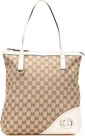 Gucci Borsa tote Britt in tela GG 2000-2015 - Marrone