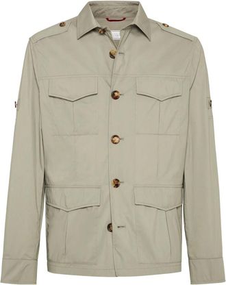 Brunello Cucinelli Giacca-camicia impermeabile - Toni neutri