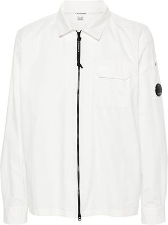 C.P. Company zip-up gabardine overshirt - men - Cotton - M - White