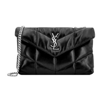 Saint Laurent Shoulder Bags, female, Black, Size: ONE SIZE Toy Puffer