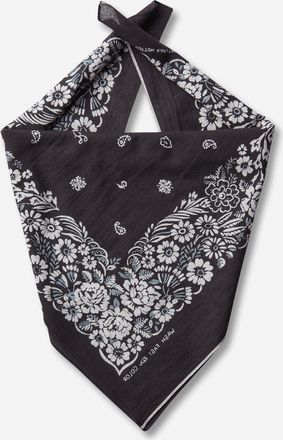 KAPITAL Fastcolor Selvedge Bandana (Churchill Garden) Black