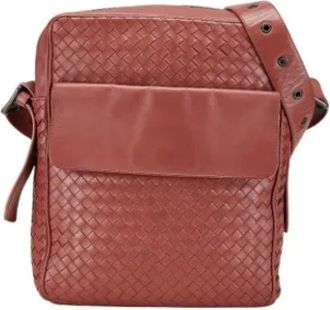 Bottega Veneta Pre-owned Cross Body Bags, female, Red, Size: ONE SIZE Pre-owned Leather shoulder-bags