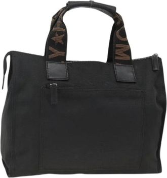 Fendi Pre-owned Handbags, female, Black, Size: ONE SIZE Pre-owned Vintage Canvas Hand Bag