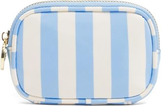 Stoney Clover Lane Micro Stripe Nylon Pouch in Periwinkle Stripes at Nordstrom