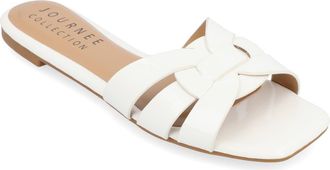 Journee Collection Arrina Sandal in White at Nordstrom Rack, Size 8.5