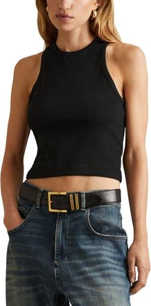 Reiss Andi Cropped Rib Vest
