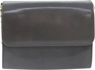 Ferragamo Pre-owned Mini Bags, female, Gray, Size: ONE SIZE Pre-owned Leather Mini Shoulder Bag