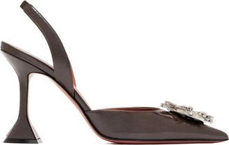 Amina Muaddi Begum Sling 95 - Dames - Pumps - Bruin - 38 EU - Schoenen