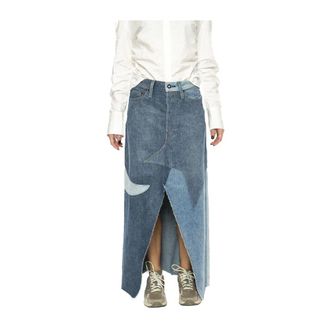 Levi's Dames, Rokken, Blauw, Maat: S Denim
