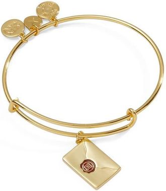 Alex and Ani Harry Potter Acceptance Letter Charm Bangle Bracelet in Gold at Nordstrom