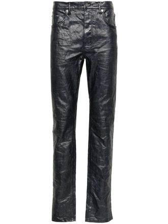 Purple P001 coated skinny jeans - men - Polyurethane/Lycra/Cotton - 32 - Blue