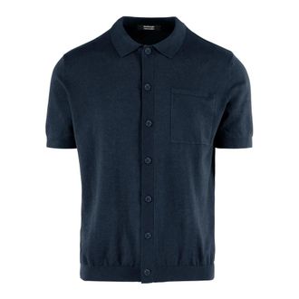 Bomboogie Polo de lino y algod&oacute;n - Knitwear - Hombre - Azul - 2XL