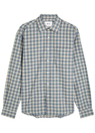 Nn.07 Deon Checked Cotton Shirt - Blue - Xxl