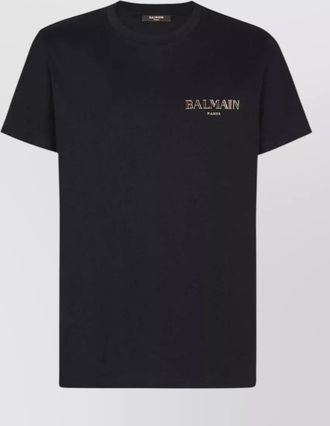 Balmain cotton t shirt short sleeves crew neck
