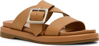 Blondo Logan Waterproof Slide Sandal in Almond Leather at Nordstrom Rack, Size 6.5