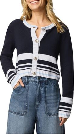 Splendid Sailor Stripe Cardigan in Navy Blue/White/Sea Breeze at Nordstrom, Size X-Small