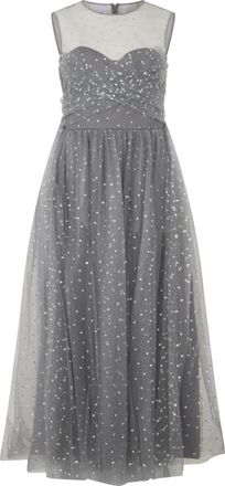 Red Valentino Jurk met hartvormige halslijn - Dames - Feestkleedjes - Grijs - S - Kleedjes