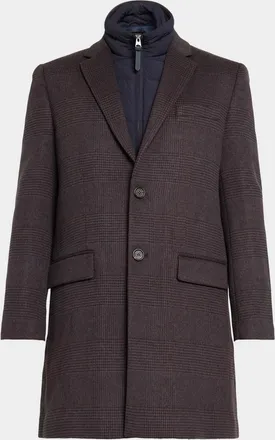 Mackage Men & apos;s Emmanuel Double-Face Wool Check Shirt Jacket