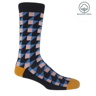 Peper Harow Dimensional Mens Socks - Black