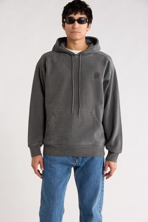 Carhartt Work in Progress Vista Logo Patch Hoodie in Black Garment Dyed at Nordstrom, Size Xx-Large