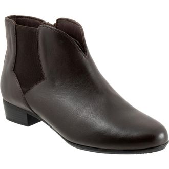 Trotters Monroe Side Zip Ankle Bootie in Dark Brown at Nordstrom, Size 10.5