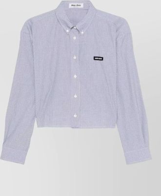 Miu Miu checked cropped shirt
